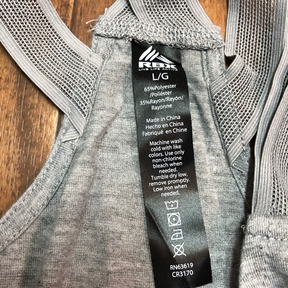 RBX Active Grey Razorback Tank - Picture 4 of 9